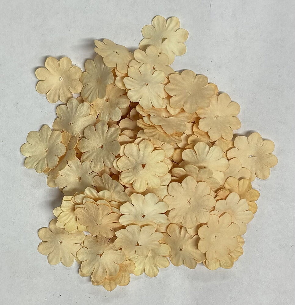 Reprint Paper Flowers Creme (100pcs) (FL016)
