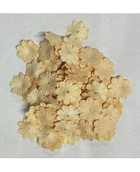 Reprint Paper Flowers Creme (100pcs) (FL016)