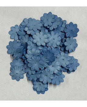 Reprint Paper Flowers Dusty Blue (100pcs) (FL014)