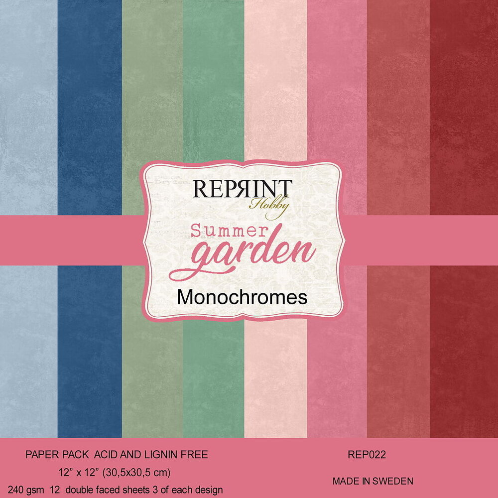 Reprint Summer Garden 12x12 Inch Cardstock (REP022)
