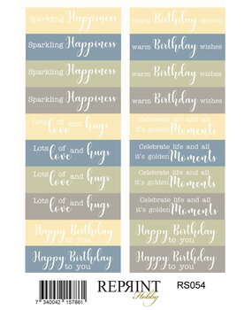 Reprint Summer Meadow 10x16cm Stickers Text (RS054)