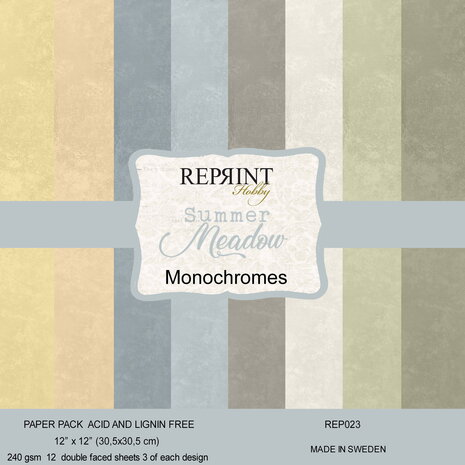 Reprint Summer Meadow 12x12 Inch Cardstock (REP023)