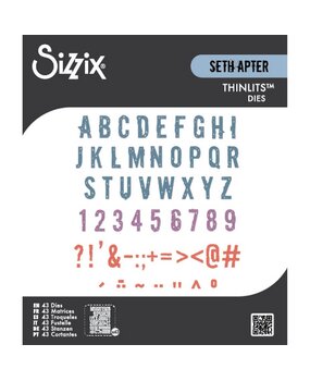 Sizzix Thinlits Die Set Typography (43pcs) by Seth Apter (667050)