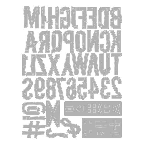 Sizzix Thinlits Die Set Typography (43pcs) by Seth Apter (667050)