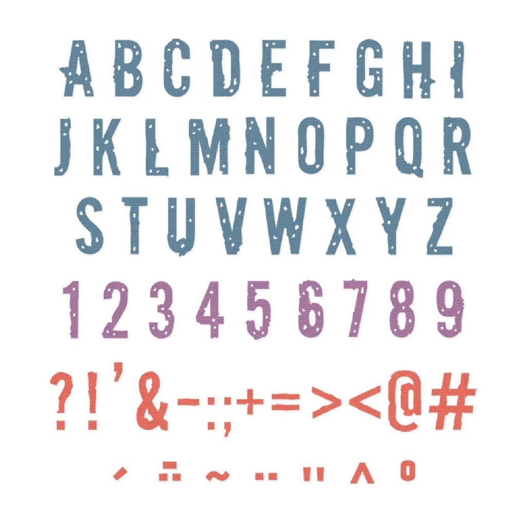 Sizzix Thinlits Die Set Typography (43pcs) by Seth Apter (667050)