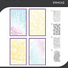 Sizzix A5 Stencil Stitched Florals (4pcs) by Vicki Boutin (667162)