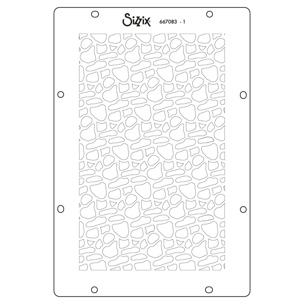 Sizzix A6 Stencil Background Textures (4pcs) by Vicki Boutin (667083)