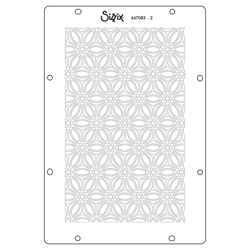 Sizzix A6 Stencil Background Textures (4pcs) by Vicki Boutin (667083)