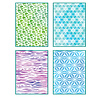 Sizzix A6 Stencil Background Textures (4pcs) by Vicki Boutin (667083)