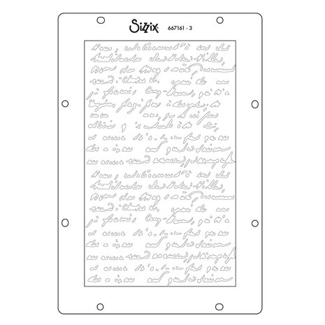 Sizzix A5 Stencil Words and Numbers (4pcs) by Vicki Boutin (667161)