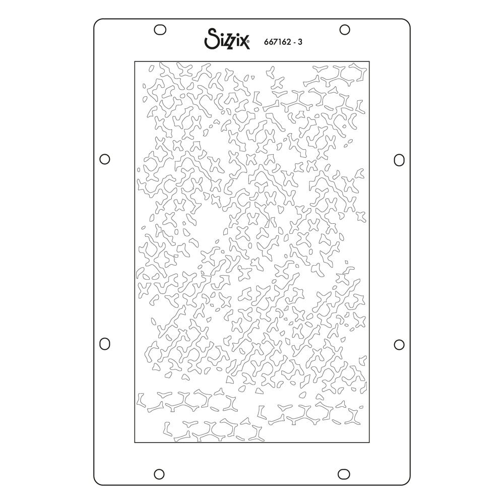 Sizzix A5 Stencil Stitched Florals (4pcs) by Vicki Boutin (667162)
