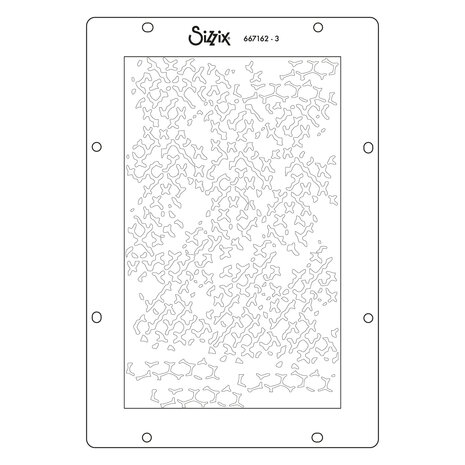 Sizzix A5 Stencil Stitched Florals (4pcs) by Vicki Boutin (667162)