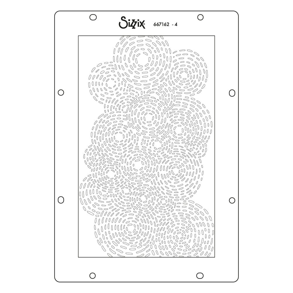 Sizzix A5 Stencil Stitched Florals (4pcs) by Vicki Boutin (667162)