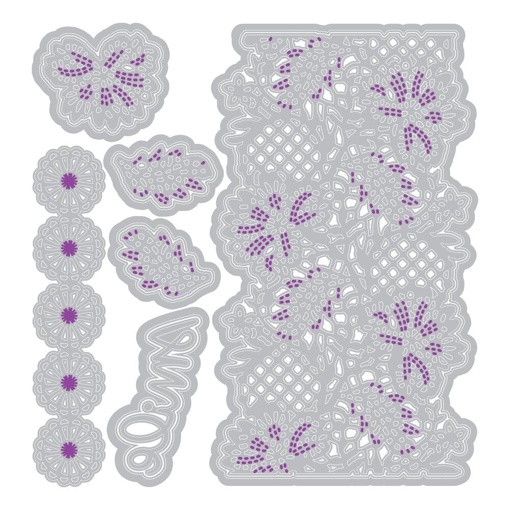 Sizzix Thinlits Die Set Lovely Lace (11pcs) by Vicki Boutin (667165)