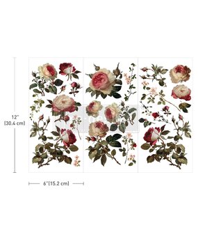 Re-Design with Prima Midnight Rose 6x12 Inch Small Transfers (3pcs) (679941)