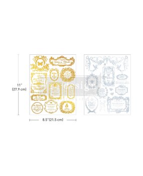 Re-Design with Prima Éclat Du Matin 8,5x11 Inch H2O Transfers Gold (2pcs) (682798)