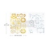 Éclat Du Matin 8,5x11 Inch H2O Transfers Gold (2pcs) (682798)