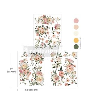 Re-Design with Prima Blush Reverie 8,5x11 Inch Middy Transfers (3pcs) (682644)