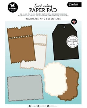 Studio Light Naturals and Essentials Card Shapes for 127x178mm Cards Essentials Card Making Pad (SL-ES-CMP32)