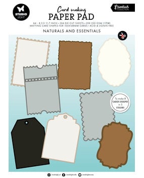 Studio Light Naturals and Essentials Card Shapes for 105x148mm Cards Essentials Card Making Pad (SL-ES-CMP31)
