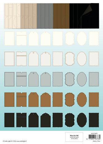 Studio Light Naturals and Essentials Card Shapes for 105x148mm Cards Essentials Card Making Pad (SL-ES-CMP31)