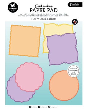 Studio Light Happy and Bright Card Shapes for 152x152mm Cards Essentials Card Making Pad (SL-ES-CMP30)