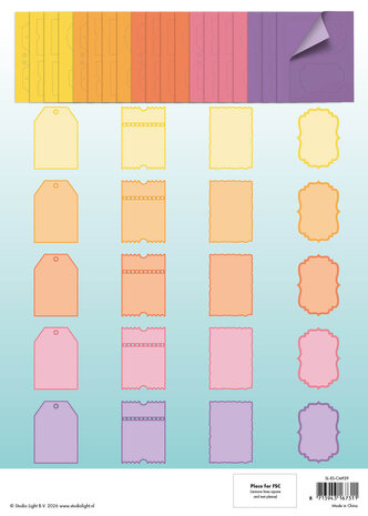 Studio Light Happy and Bright Card Shapes for 127x178mm Cards Essentials Card Making Pad (SL-ES-CMP29)
