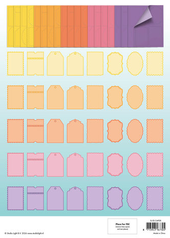 Studio Light Happy and Bright Card Shapes for 105x148mm Cards Essentials Card Making Pad (SL-ES-CMP28)