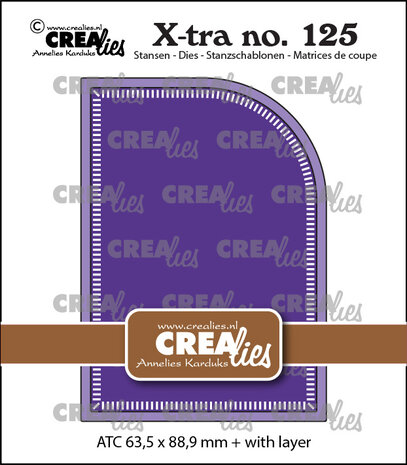 Crealies X-tra Dies ATC with One Rounded Corner and Little Stripes (CLXtra125) Crealies X-tra Dies ATC with One Rounded Corner and Little Stripes (CLXtra125)