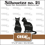 Crealies Silhouetzz Stansen Katten Zittend (CLSH21)