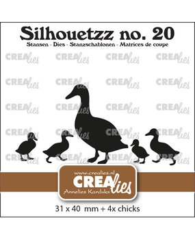 Crealies Silhouetzz Dies Ducks in a Row (CLSH20)