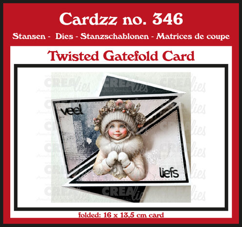 Crealies Cardzz Stansen Twisted Gatefold Card (CLCZ346)