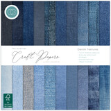 Craft Consortium Essential Craft Papers 12x12 Inch Paper Pad Denim Textures (CCEPAD044)