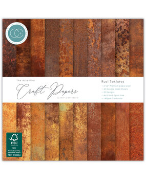 Craft Consortium Essential Craft Papers 6x6 Inch Paper Pad Rust Textures (CCEPAD043B)