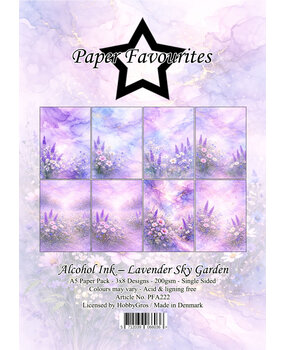 Paper Favourites Alcohol Ink Lavender Sky Garden A5 Paper Pack (PFA222)