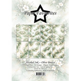 Paper Favourites Alcohol Ink Olive Breeze A5 Paper Pack (PFA223)