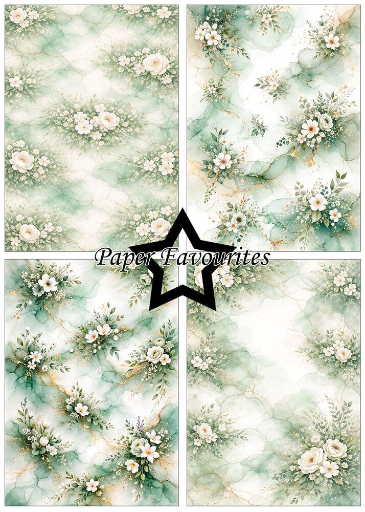 Paper Favourites Alcohol Ink Olive Breeze A5 Paper Pack (PFA223)