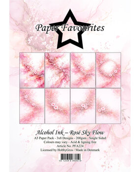 Paper Favourites Alcohol Ink Rosé Sky Flow A5 Paper Pack (PFA224)