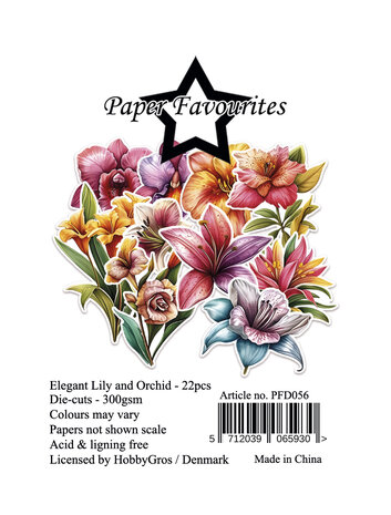 Paper Favourites Die-Cuts A7 Elegant Lily and Orchid (22pcs) (PFD056)
