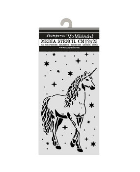 Stamperia Wonderland Thick Stencils 12x25cm Unicorn (KSTDL162)