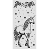 Stamperia Wonderland Thick Stencils 12x25cm Unicorn (KSTDL162)