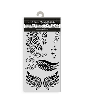 Stamperia Wonderland Thick Stencil 12x25cm Unicorn (KSTDL95)