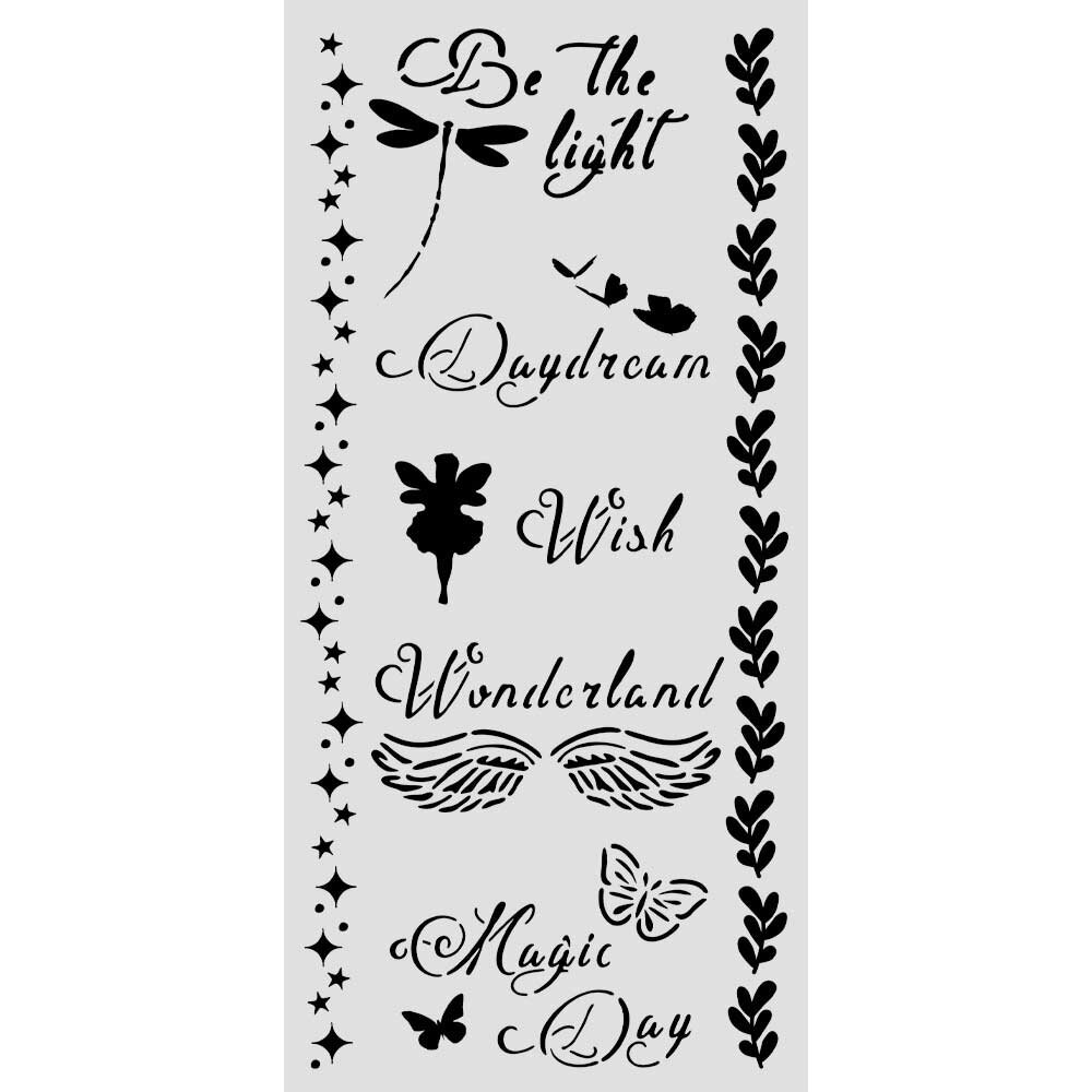 Stamperia Wonderland Thick Stencil 12x25cm Magic Day (KSTDL96)