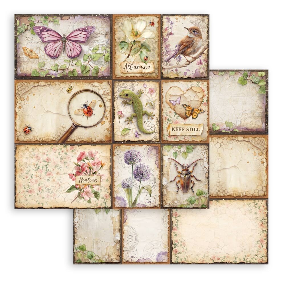 Stamperia All Around 12x12 Inch Paper Sheet Mixed Cards (10pcs) (SBB1150)