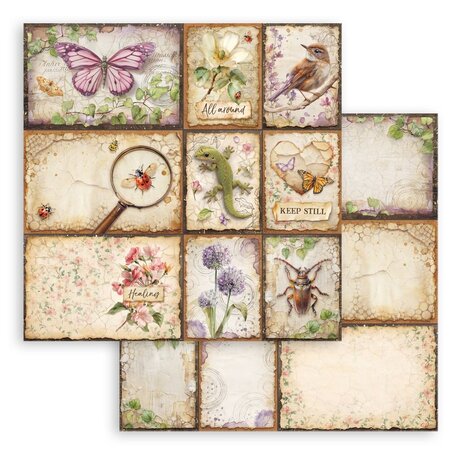 Stamperia All Around 12x12 Inch Paper Sheet Mixed Cards (10pcs) (SBB1150)