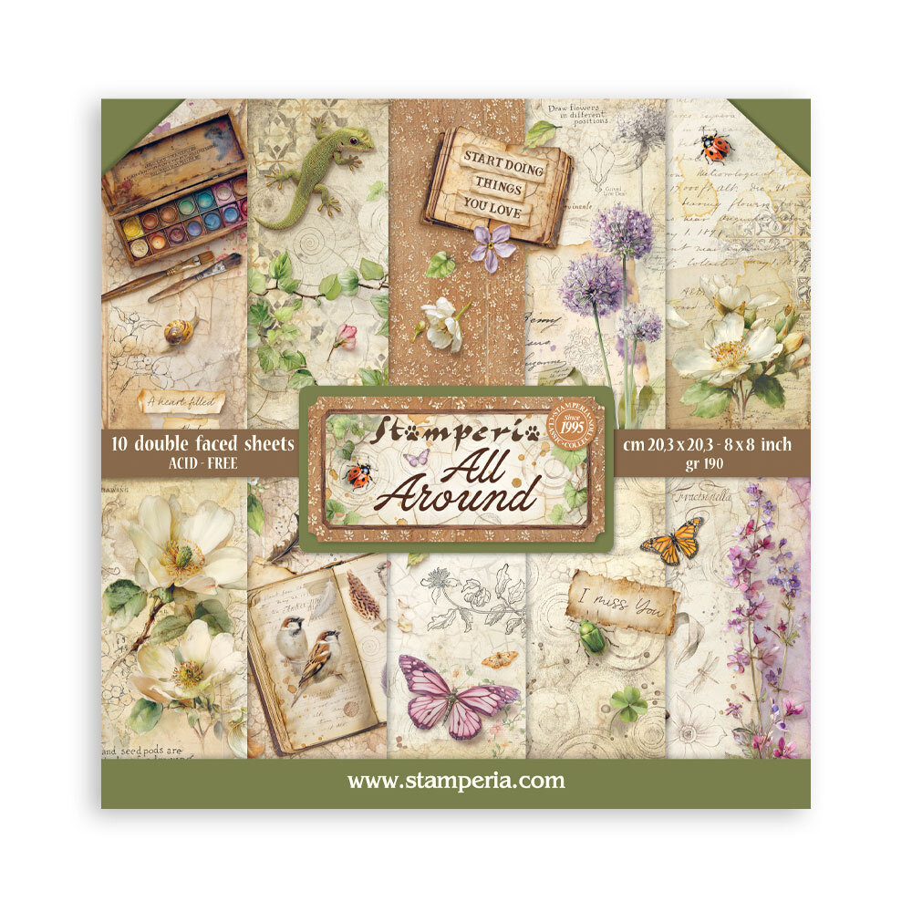 Stamperia All Around 8x8 Inch Paper Pack (SBBS143)