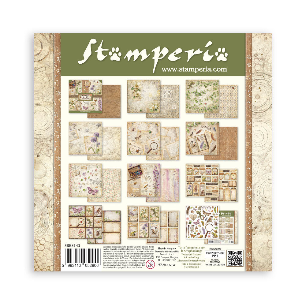 Stamperia All Around 8x8 Inch Paper Pack (SBBS143)