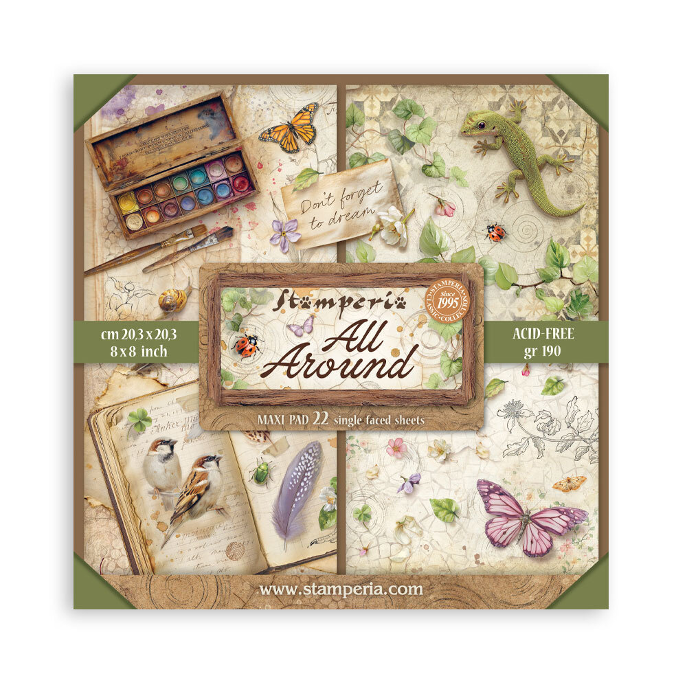 Stamperia All Around 8x8 Inch Paper Pack (Single Face) (SBBSXB25) Stamperia All Around 8x8 Inch Paper Pack (Single Face) (SBBSXB25)