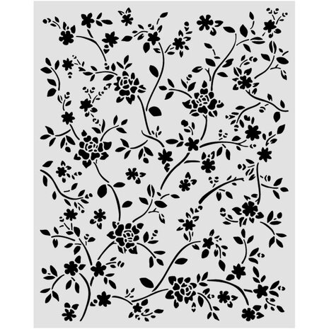 Stamperia All Around Thick Stencils 20x25cm Ramage (KSTD207)