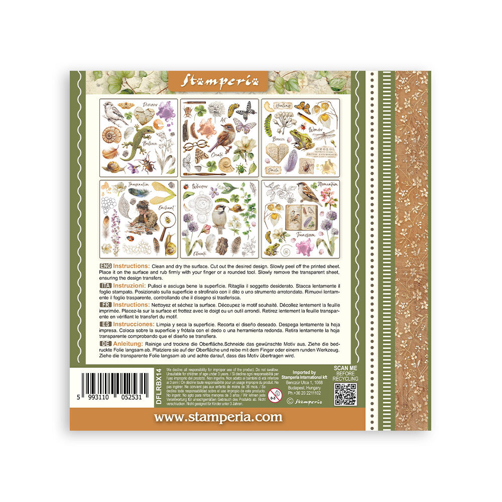 Stamperia All Around Rub-On 15,5x15,5cm Assortment (6pcs) (DFLRBX14) Stamperia All Around Rub-On 15,5x15,5cm Assortment (6pcs) (DFLRBX14)